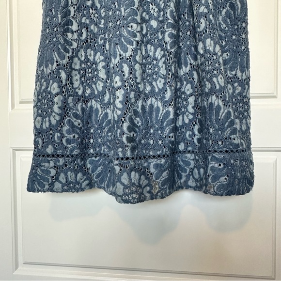 Ann Taylor LOFT Blue Floral Lace Spaghetti Strap Dress Women’s Size 2 - Picture 5 of 16
